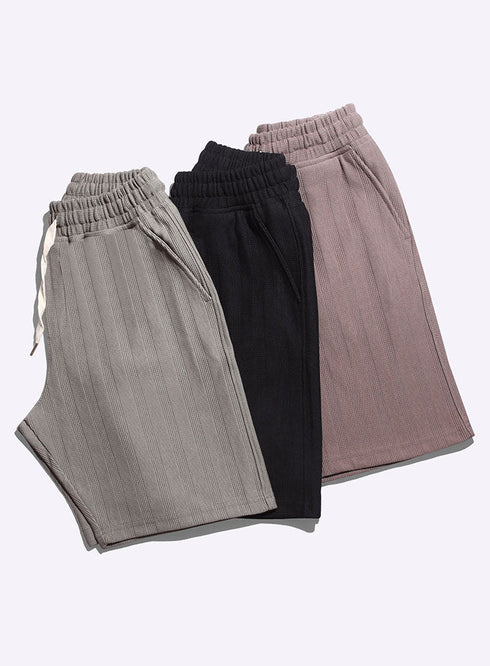 Black Striperd Jacquard Short - Khotwh